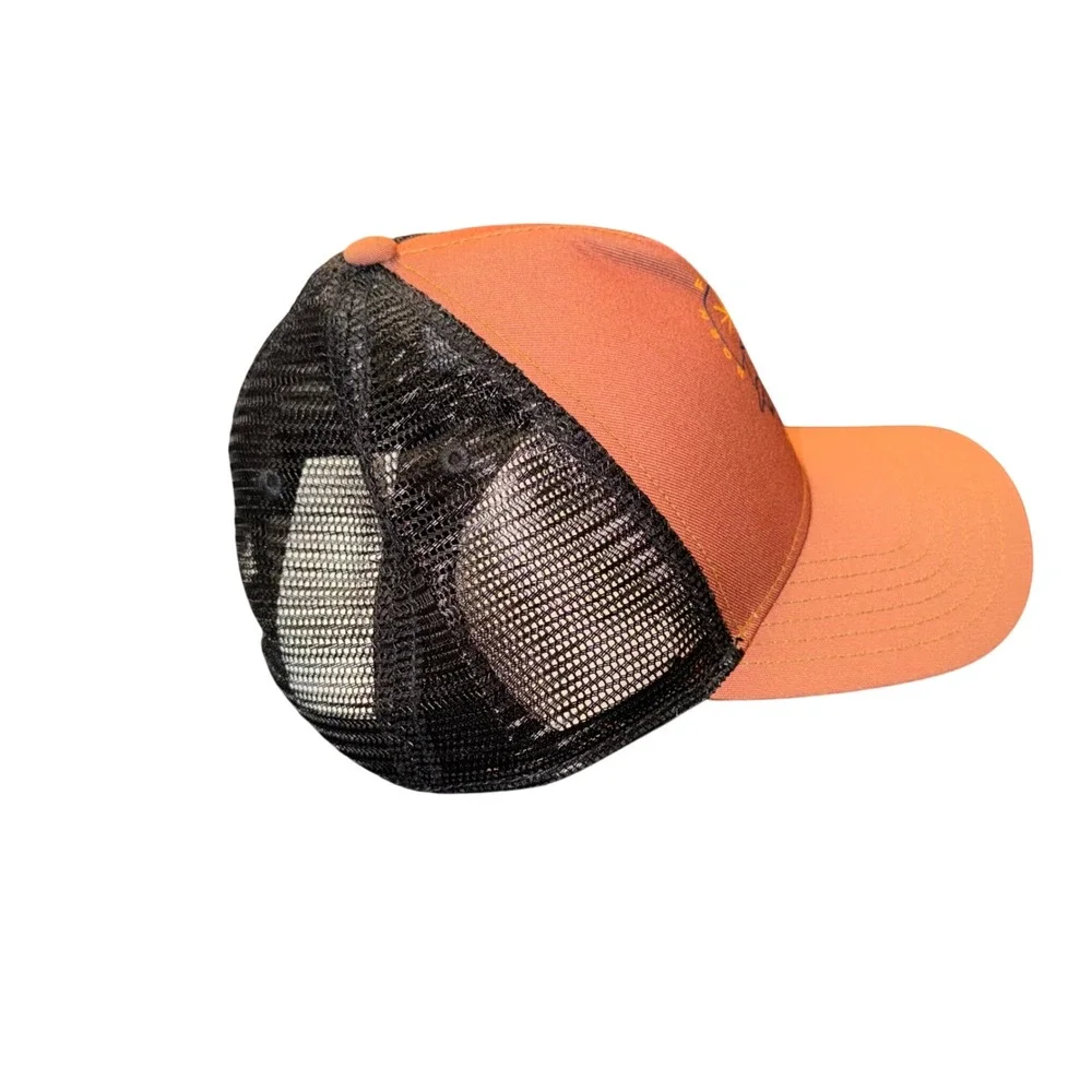 prAna Trucker Hat Unisex OSFM Orange New Born From The Experience Mesh Back